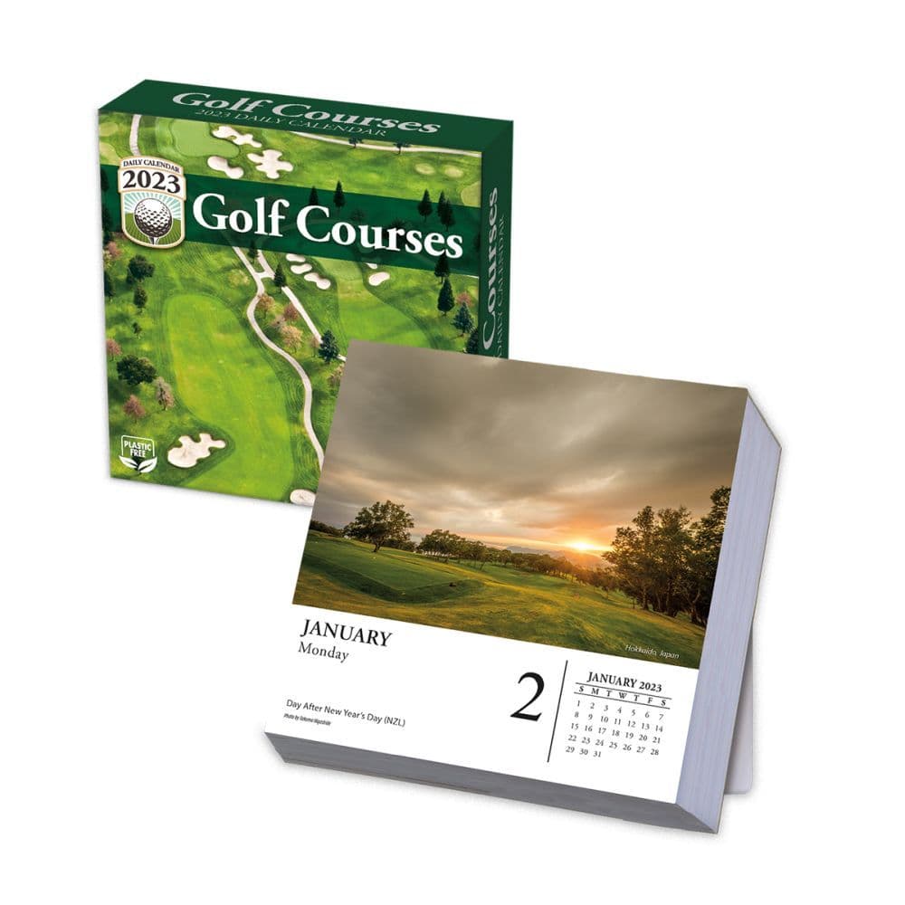 Golf Courses 2023 Desk Calendar