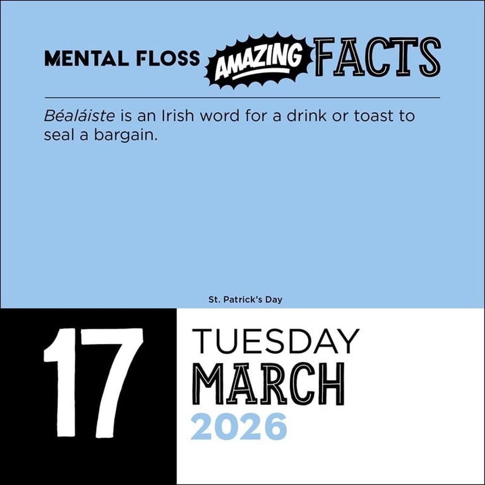 Mental Floss Amazing Facts 2026 Desk Calendar Second Alternate Image