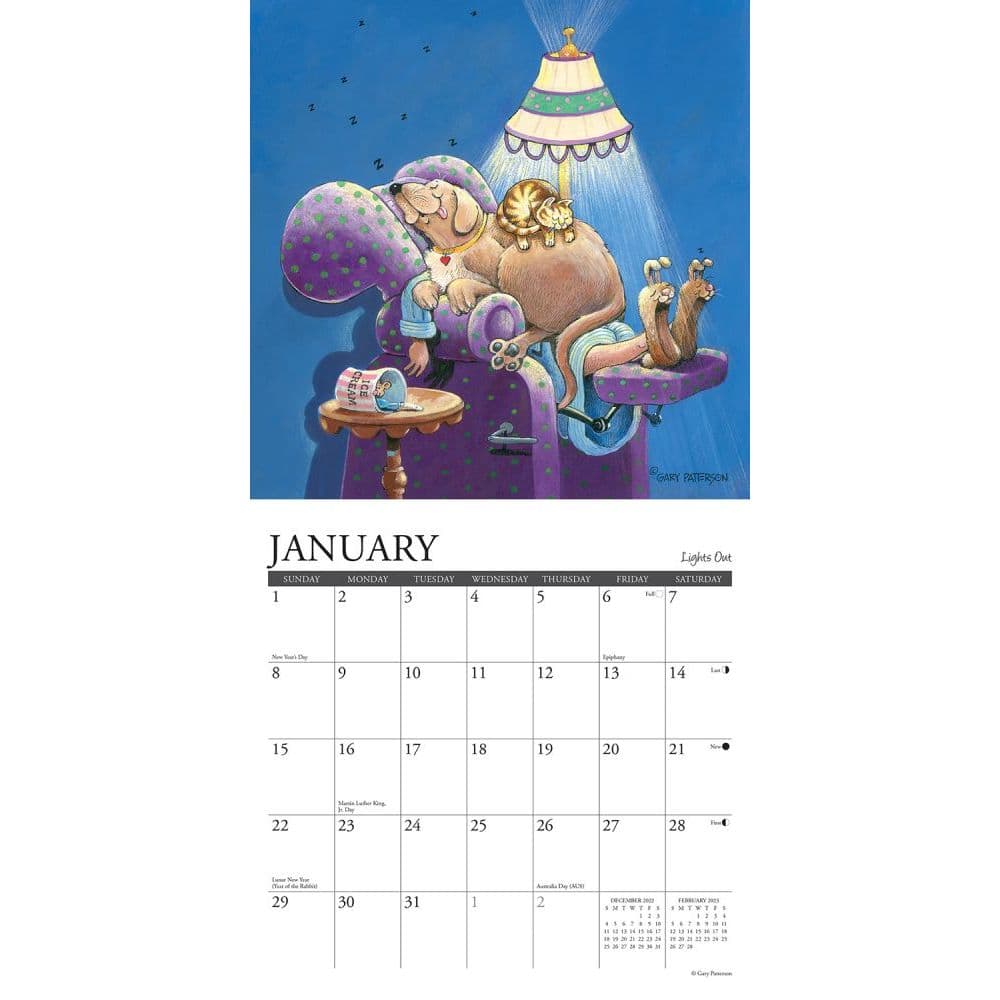 Paws and Claws Patterson 2023 Mini Wall Calendar - Calendars.com