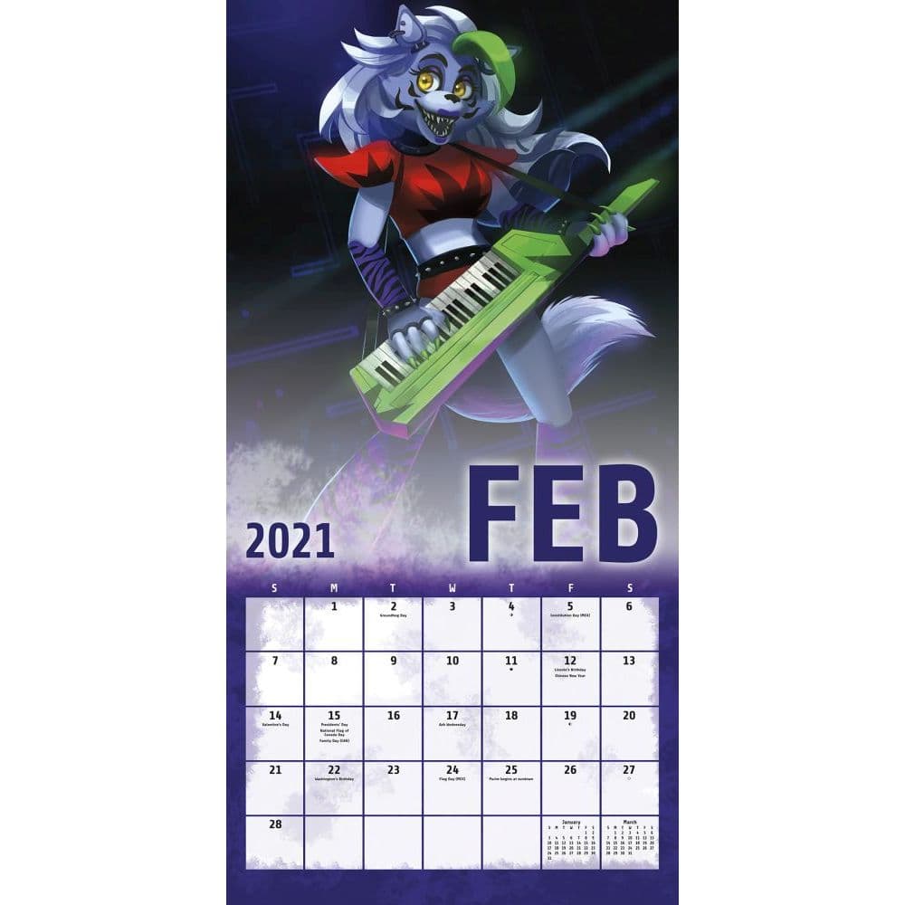 Fnaf security breach calendar