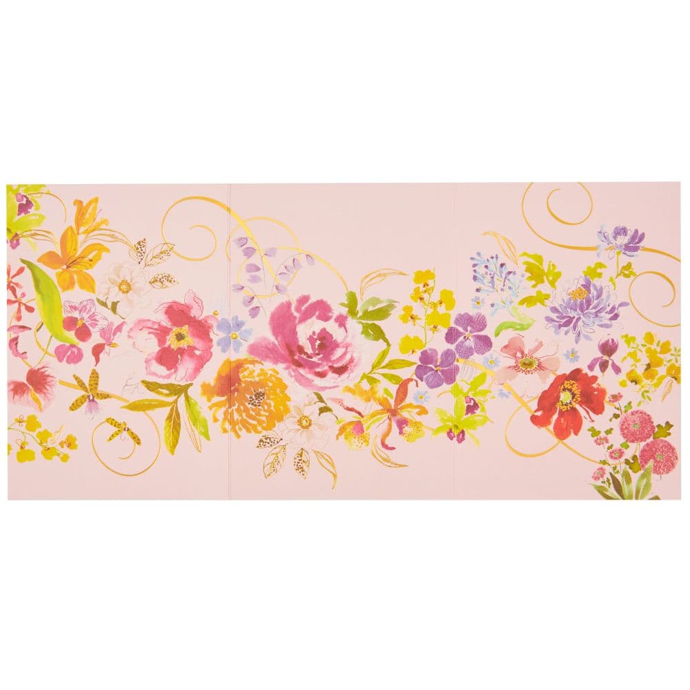 Floral 3 Panel Foldout Blank Card Third Alternate Image width=&quot;1000&quot; height=&quot;1000&quot;
