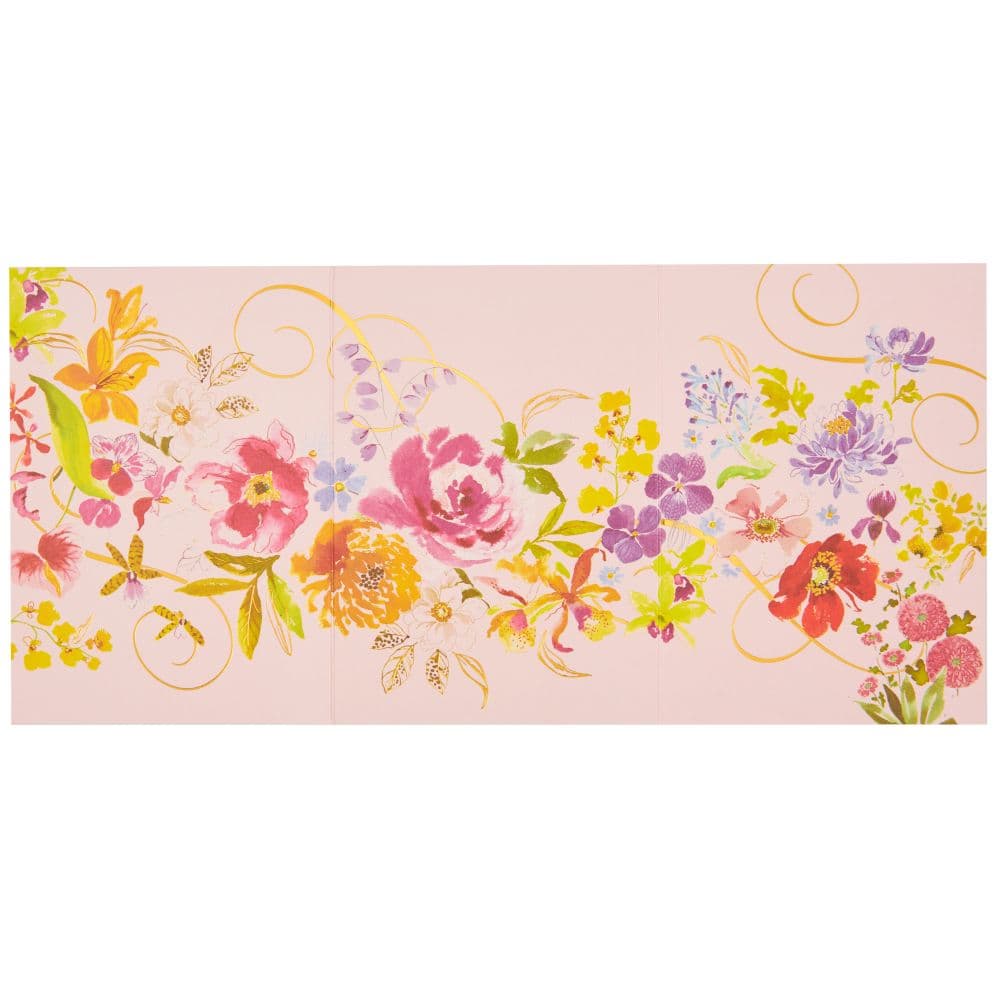 Floral 3 Panel Foldout Blank Card Third Alternate Image width=&quot;1000&quot; height=&quot;1000&quot;