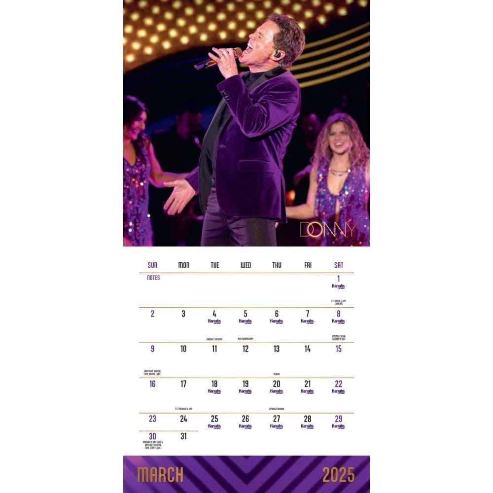 Donny Osmond 2025 Wall Calendar Second Alternate Image