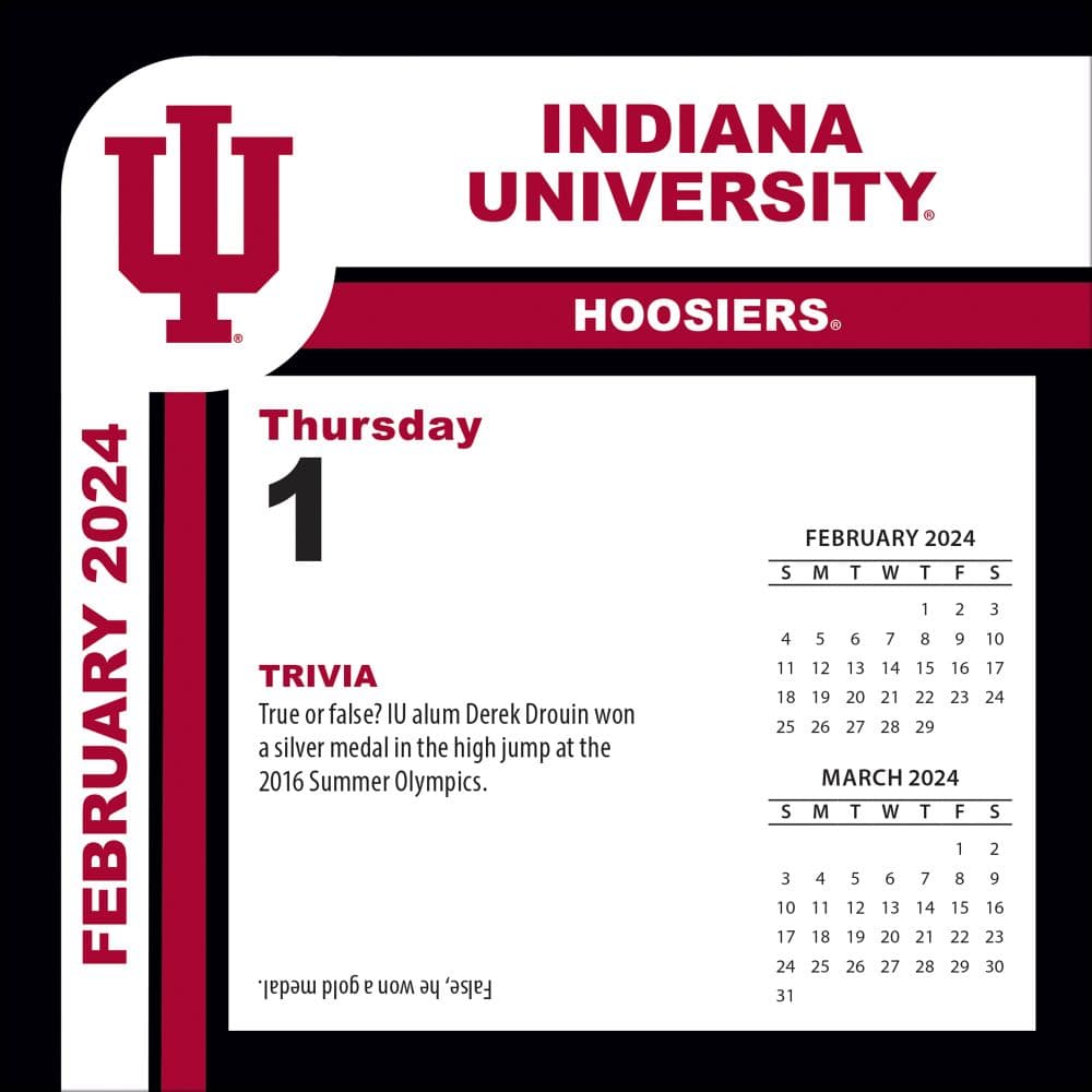 Indiana Hoosiers 2024 Desk Calendar Third Alternate Image width=&quot;1000&quot; height=&quot;1000&quot;