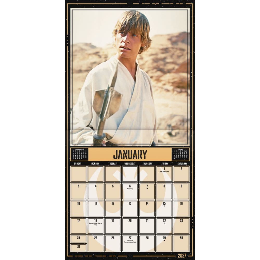 Star Wars Exclusive with Bonus Print 2027 Wall Calendar Second Alternate Image