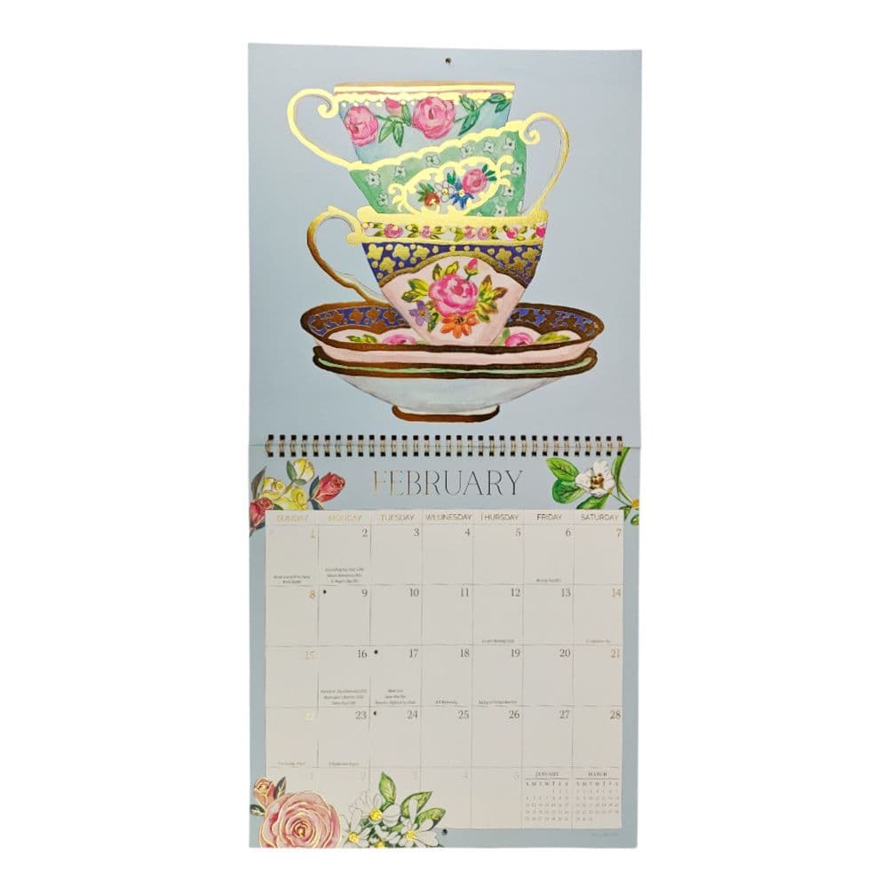 Teacups 2026 Spiral Wall Calendar Third Alternate Image