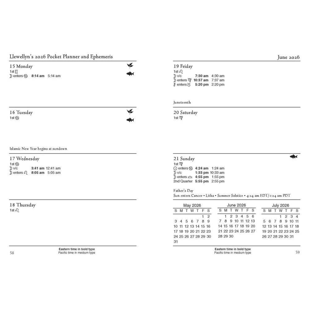 Astrological 2026 Pocket Planner Fourth Alternate Image