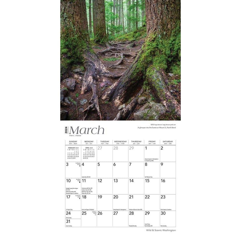 Washington 2024 Mini Wall Calendar