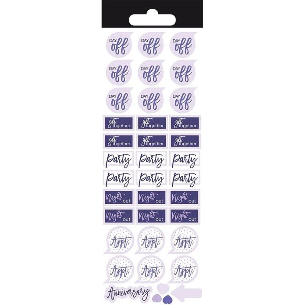 Pastel Purple Reminder Stickers First Alternate Image