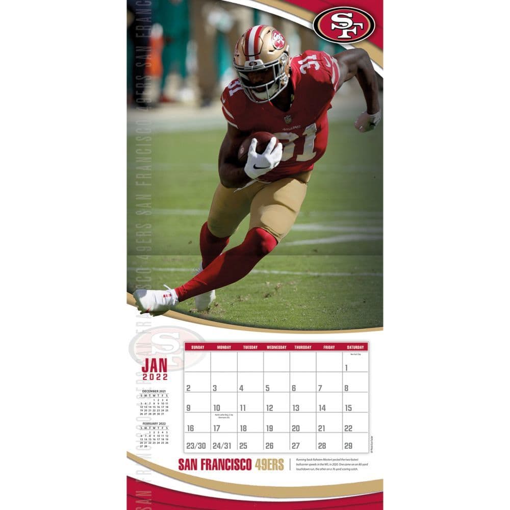San Francisco 49ers 2022 Wall Calendar Calendars Com