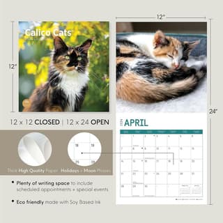 Calico Cats 2024 Wall Calendar - Calendars.com