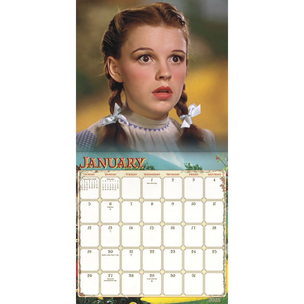 Wizard of Oz Exclusive with Bonus Print 2025 Wall Calendar
