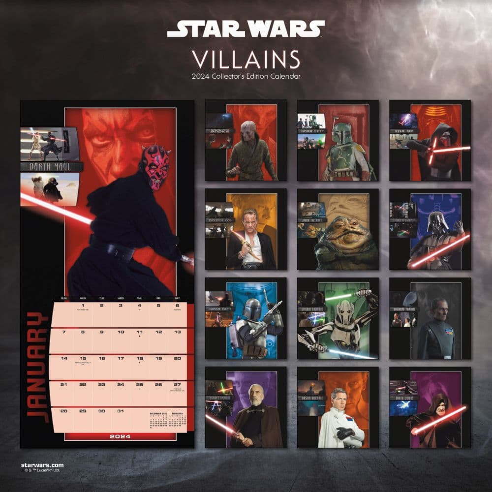 Star Wars Collectors Edition 2024 Wall Calendar Alternate Image 1