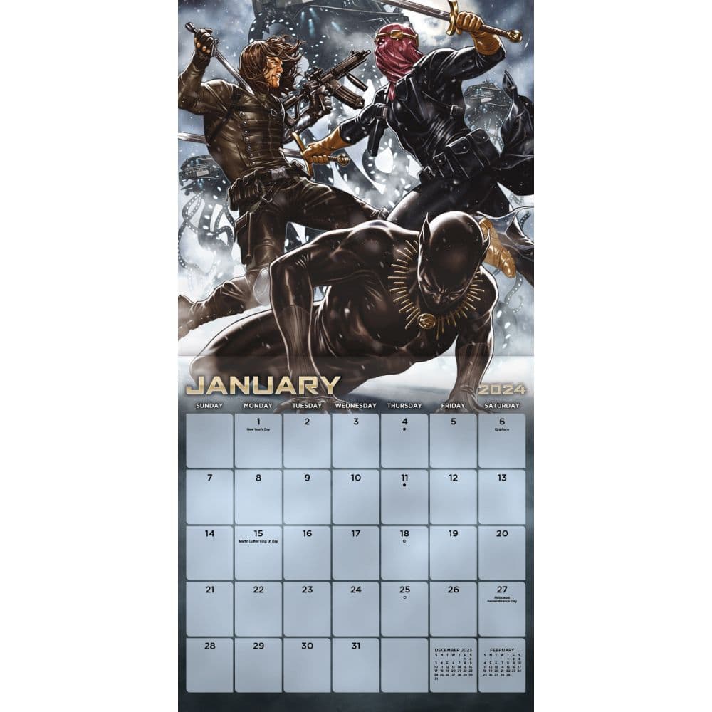 Marvel Heroes vs Villains 2024 Wall Calendar Alternate Image 3