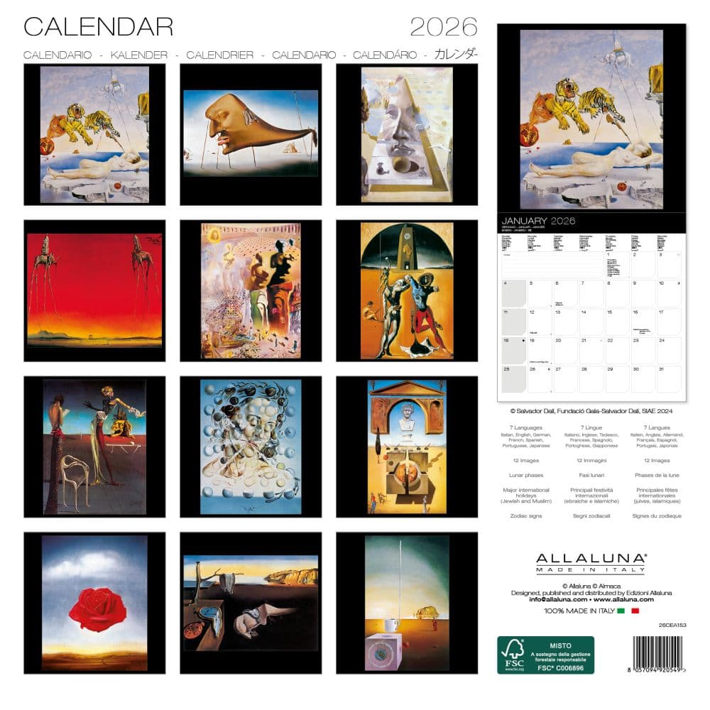 Dali 2026 Wall Calendar First alternate Image