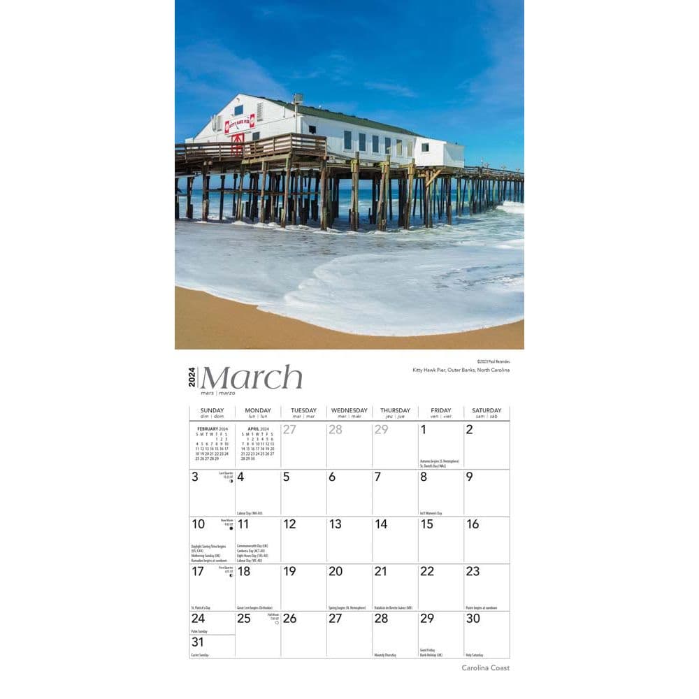 Carolina Coast 2024 Mini Wall Calendar