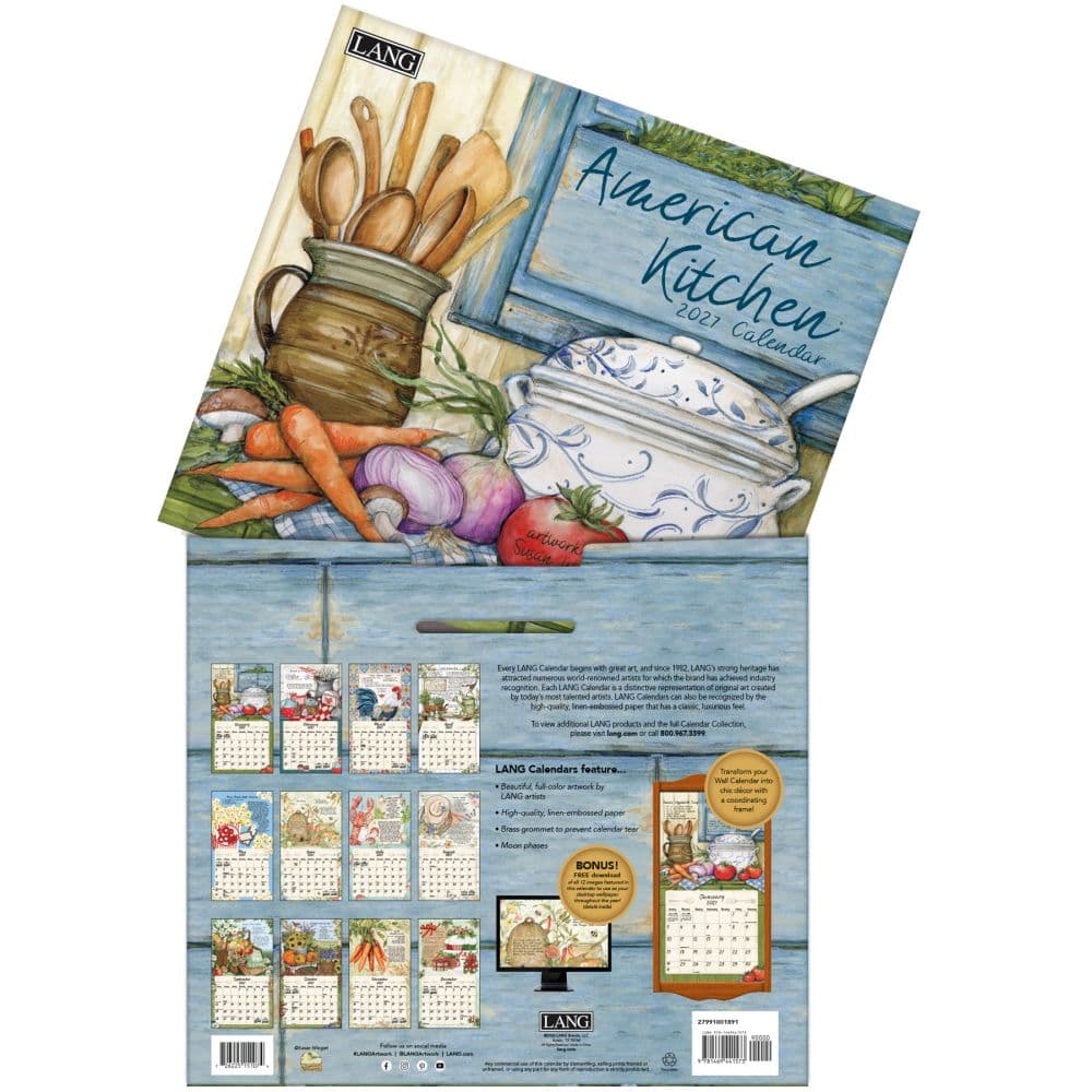 American Kitchen 2027 Wall Calendar by Susan Winget Fourth Alternate Image