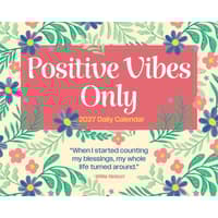 image Positivity Vibes Only 2027 Desk Calendar Main Product Image