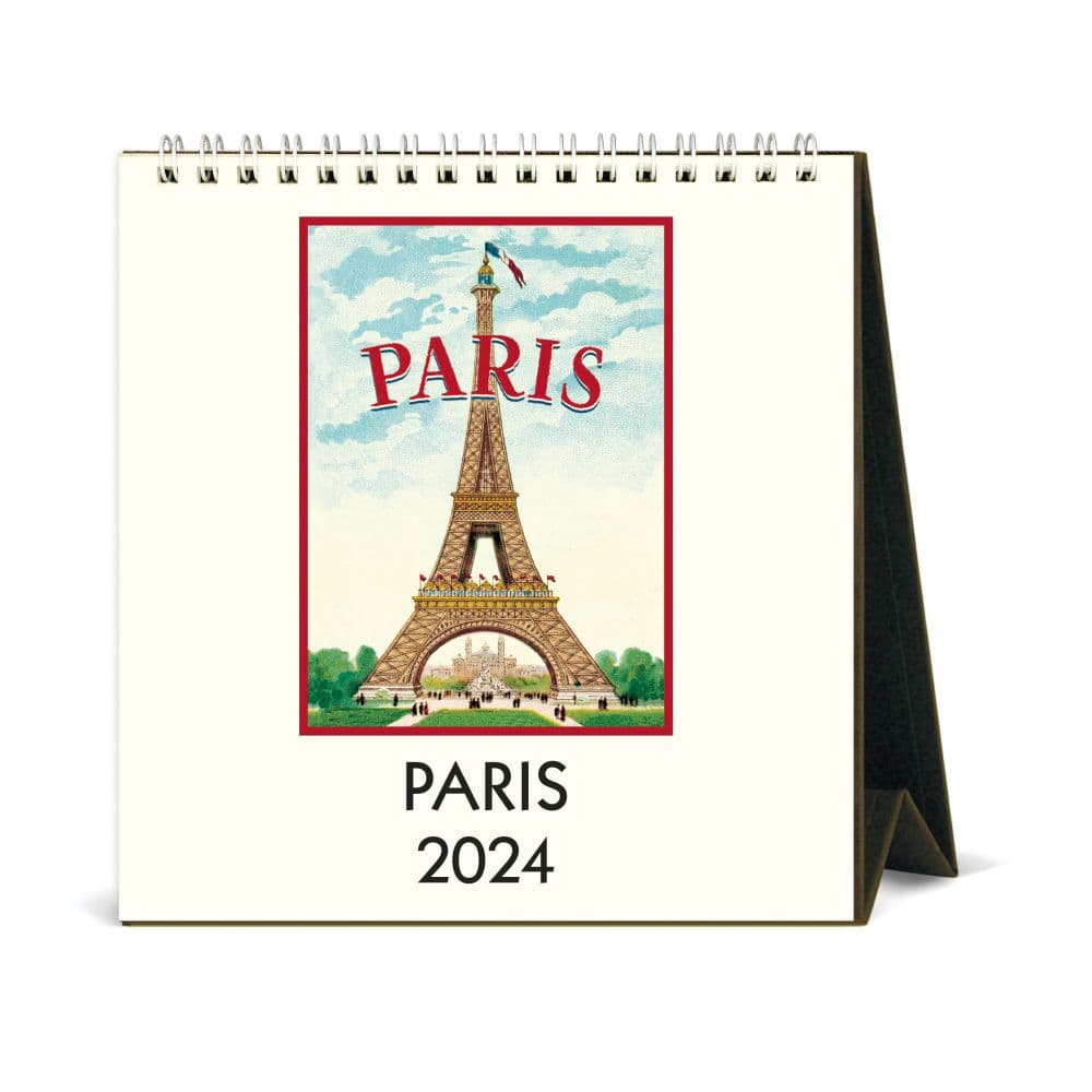 Paris Art 2024 Easel Desk Calendar