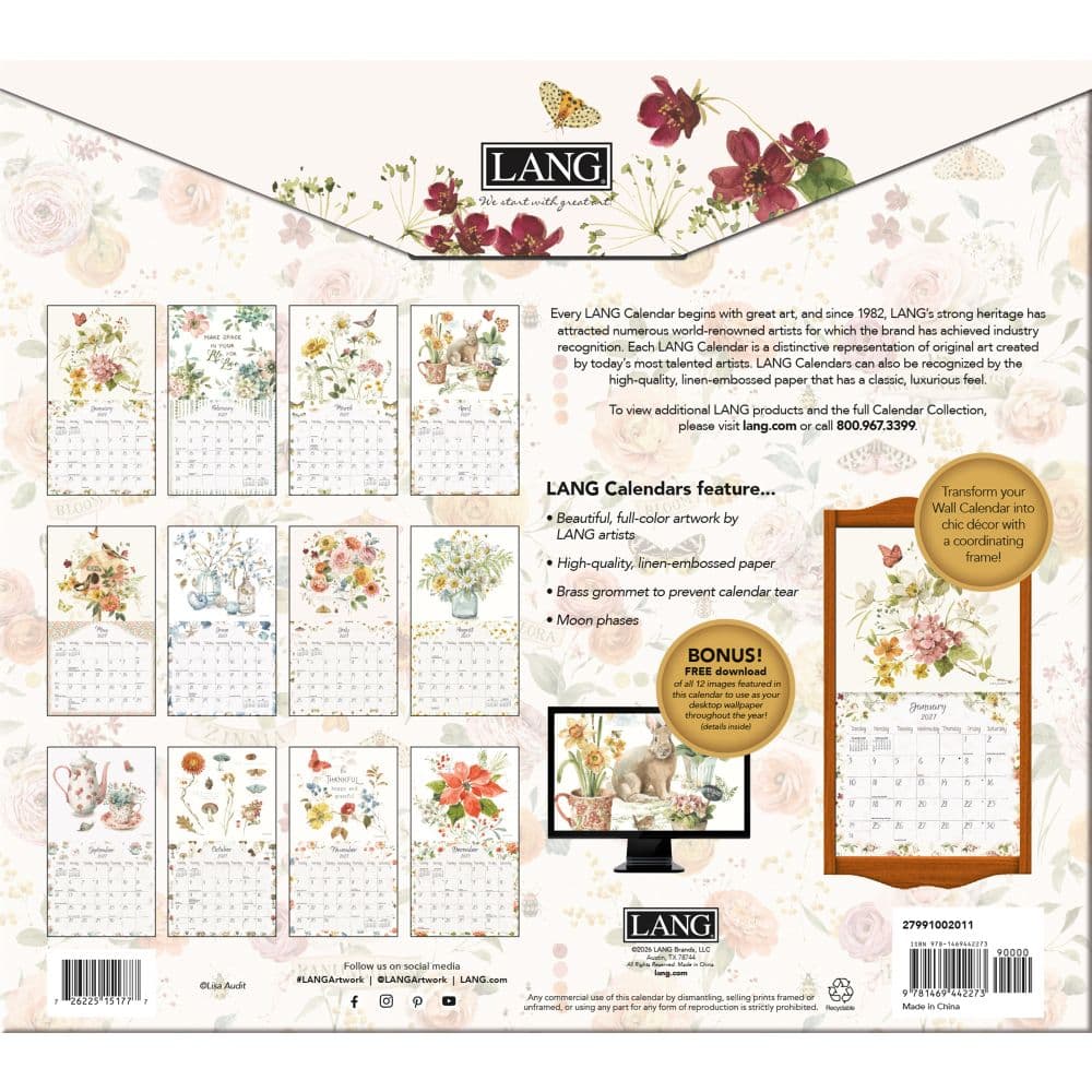 Watercolor Seasons 2027 Wall Calendar by Lisa Audit First Alternate Image