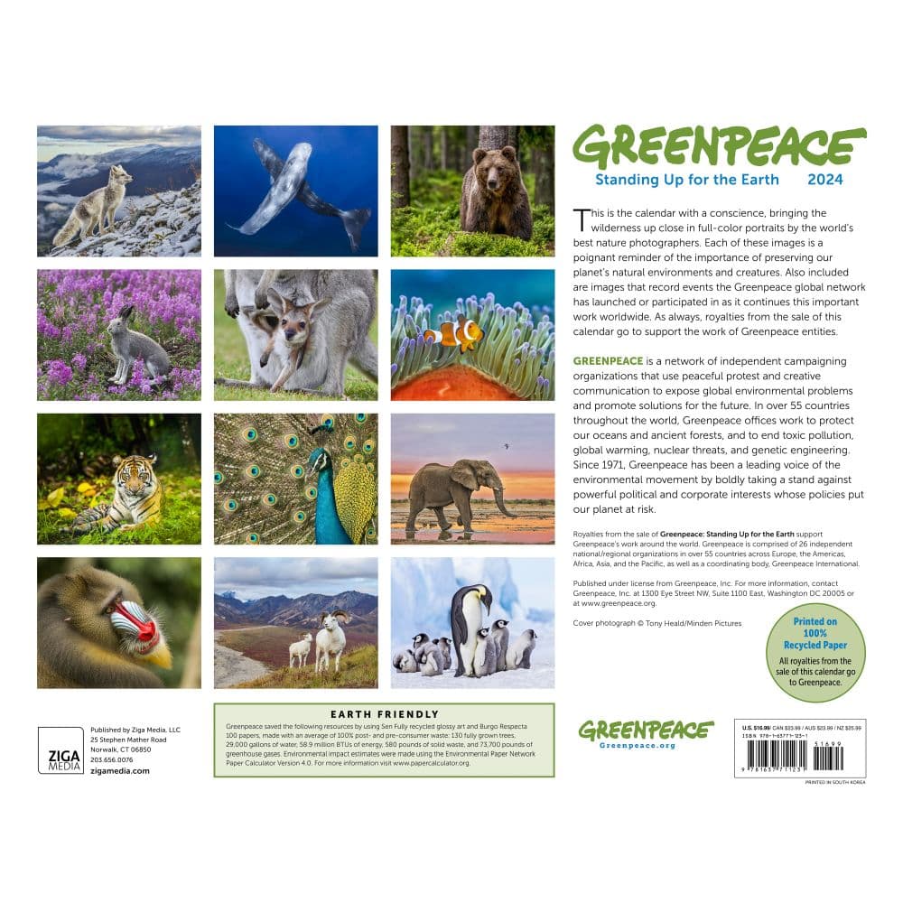 Greenpeace 2024 Wall Calendar