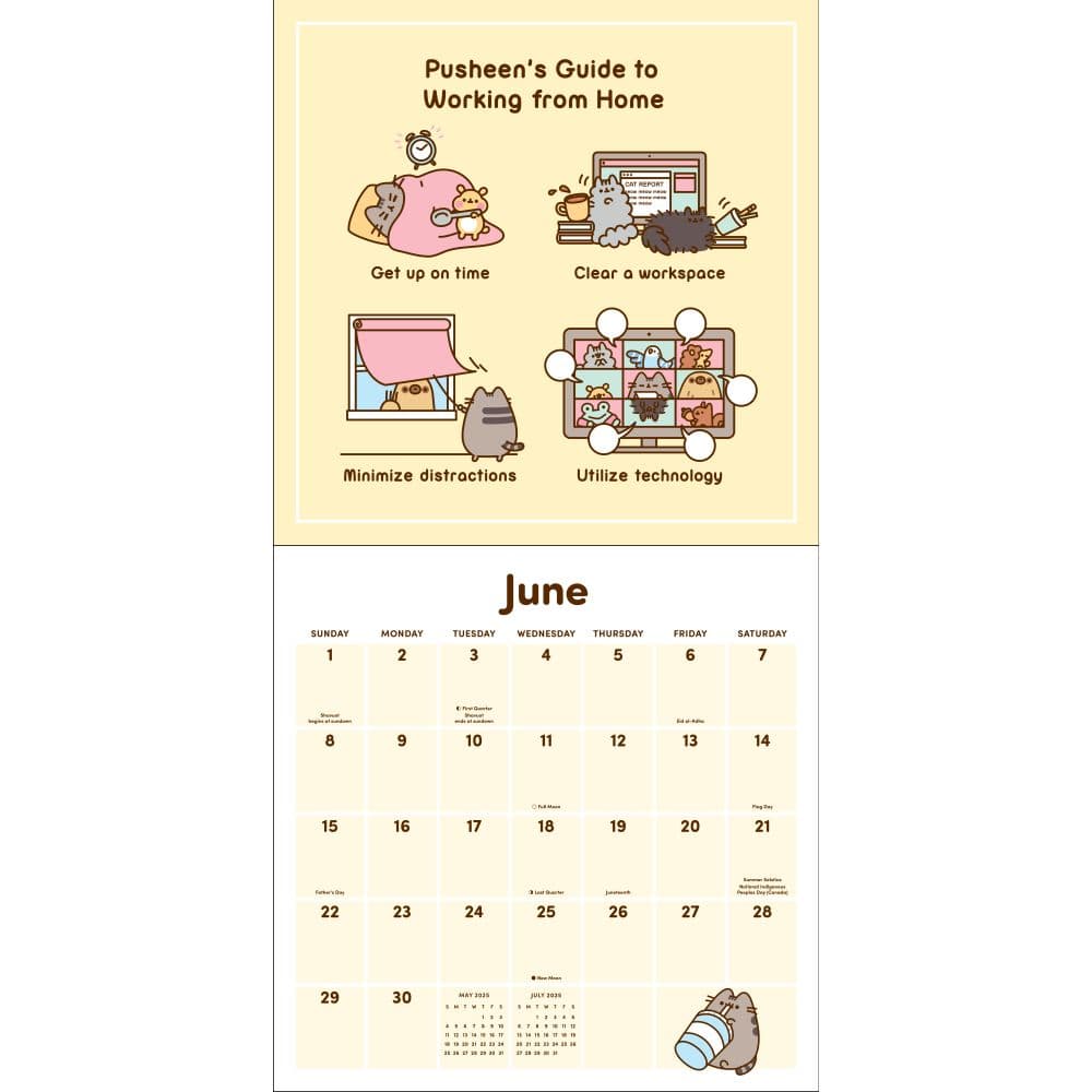 Pusheen 2025 Wall Calendar