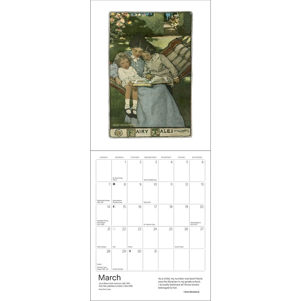 Reading Woman 2027 Mini Wall Calendar Fourth Alternate Image