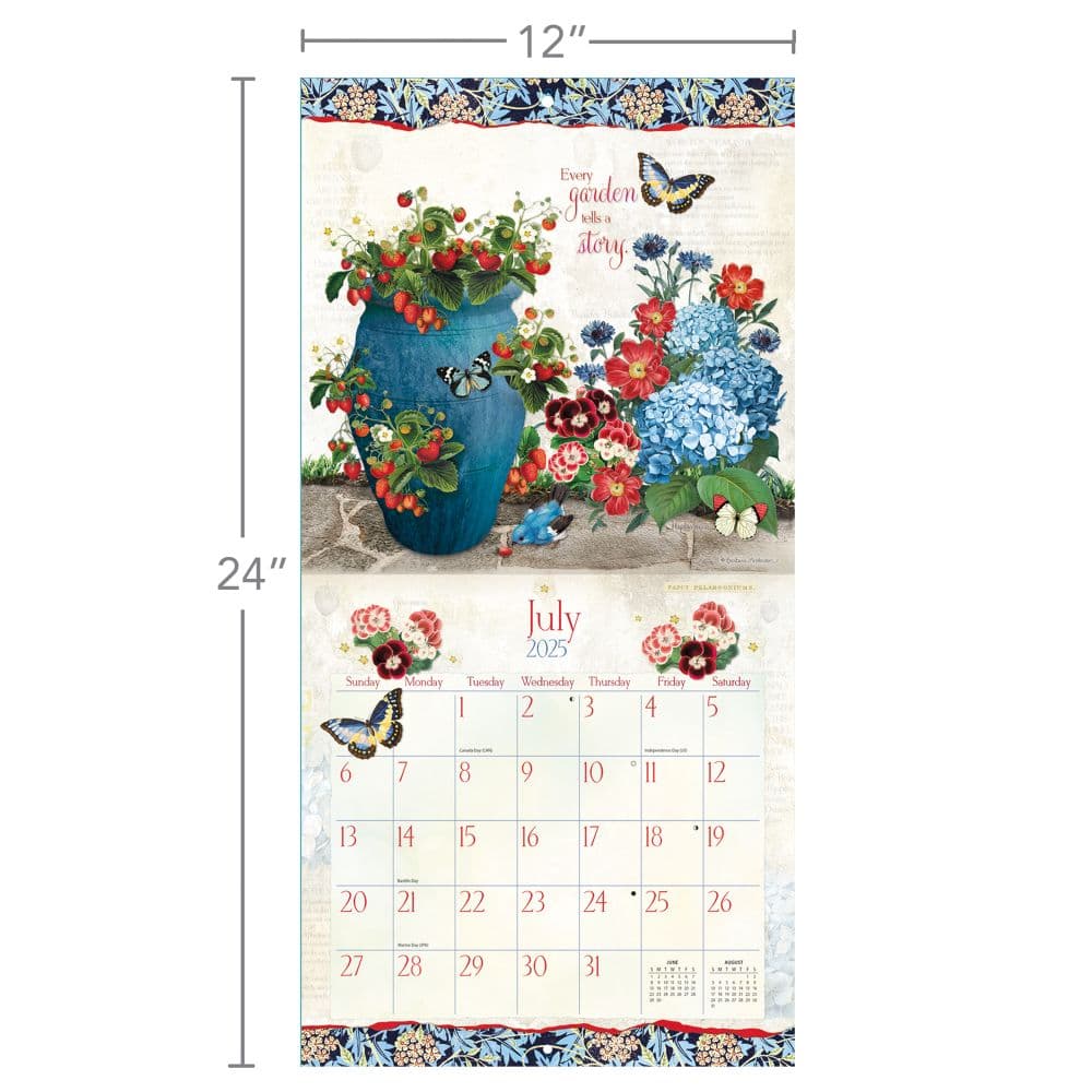 Botanical Gardens by Barbara Anderson 2025 Wall Calendar Fourth Alternate Image width="1000" height="1000"