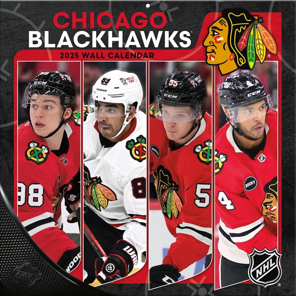 NHL Chicago Blackhawks 2025 Wall Calendar