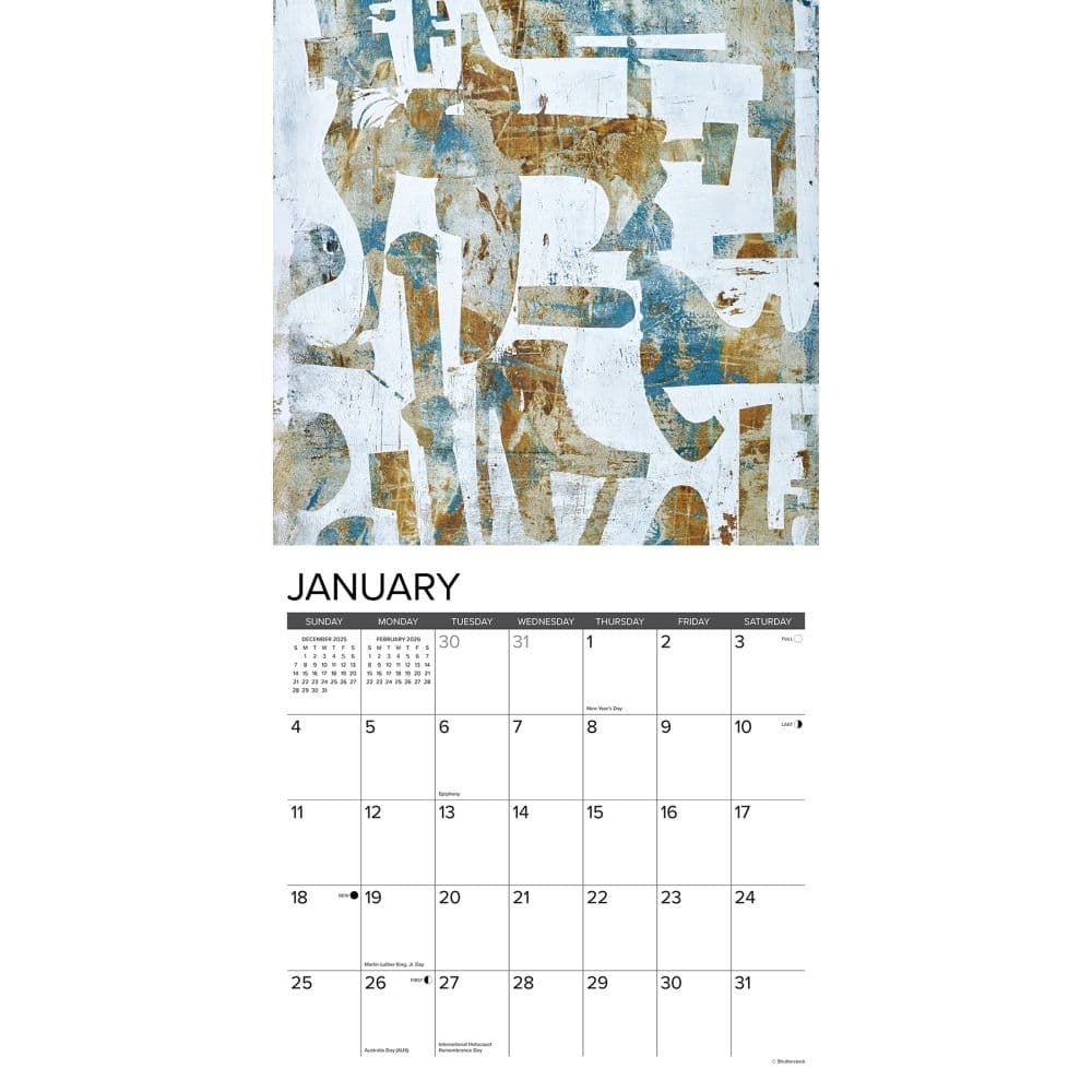 Abstract Art 2026 Wall Calendar Second Alternate Image