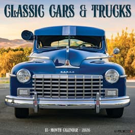 Classic Cars and Trucks 2026 Desk Calendar