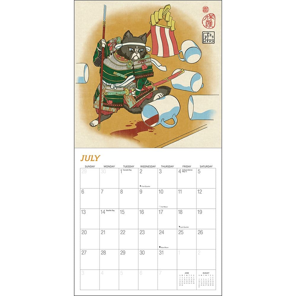 Samurai Cats 2025 Wall Calendar Third Alternate Image width=&quot;1000&quot; height=&quot;1000&quot;