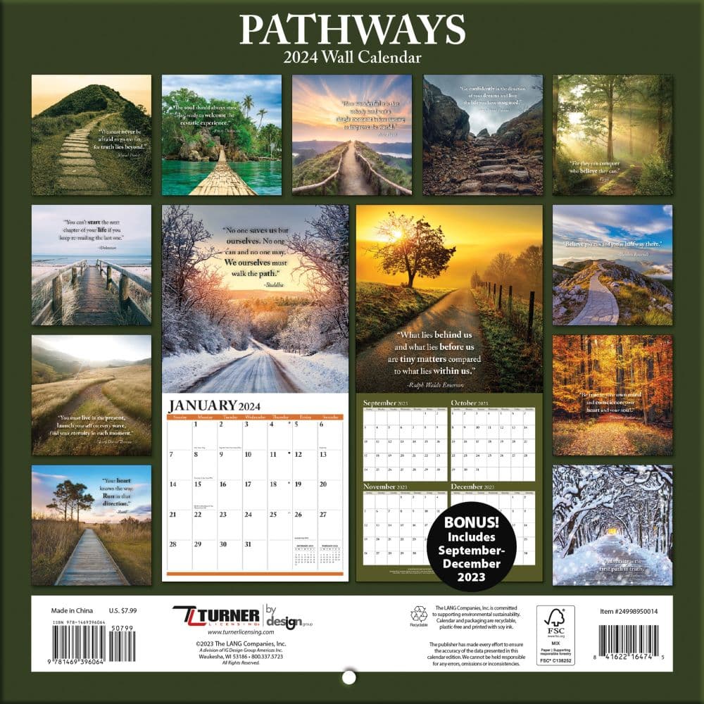 Pathways Photo 2024 Mini Wall Calendar