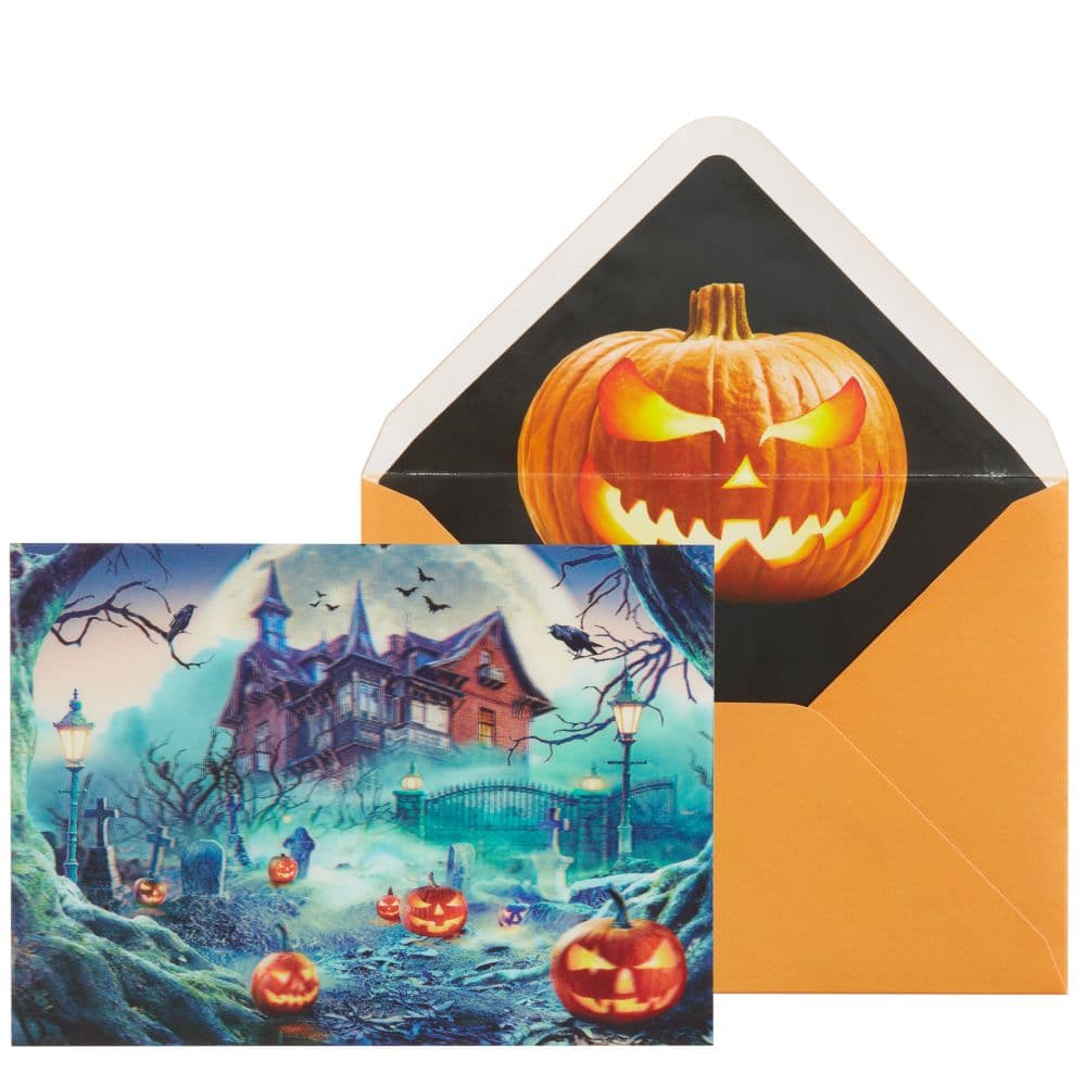 3-D Haunted House Scene Halloween Card Main Product Image width=&quot;1000&quot; height=&quot;1000&quot;