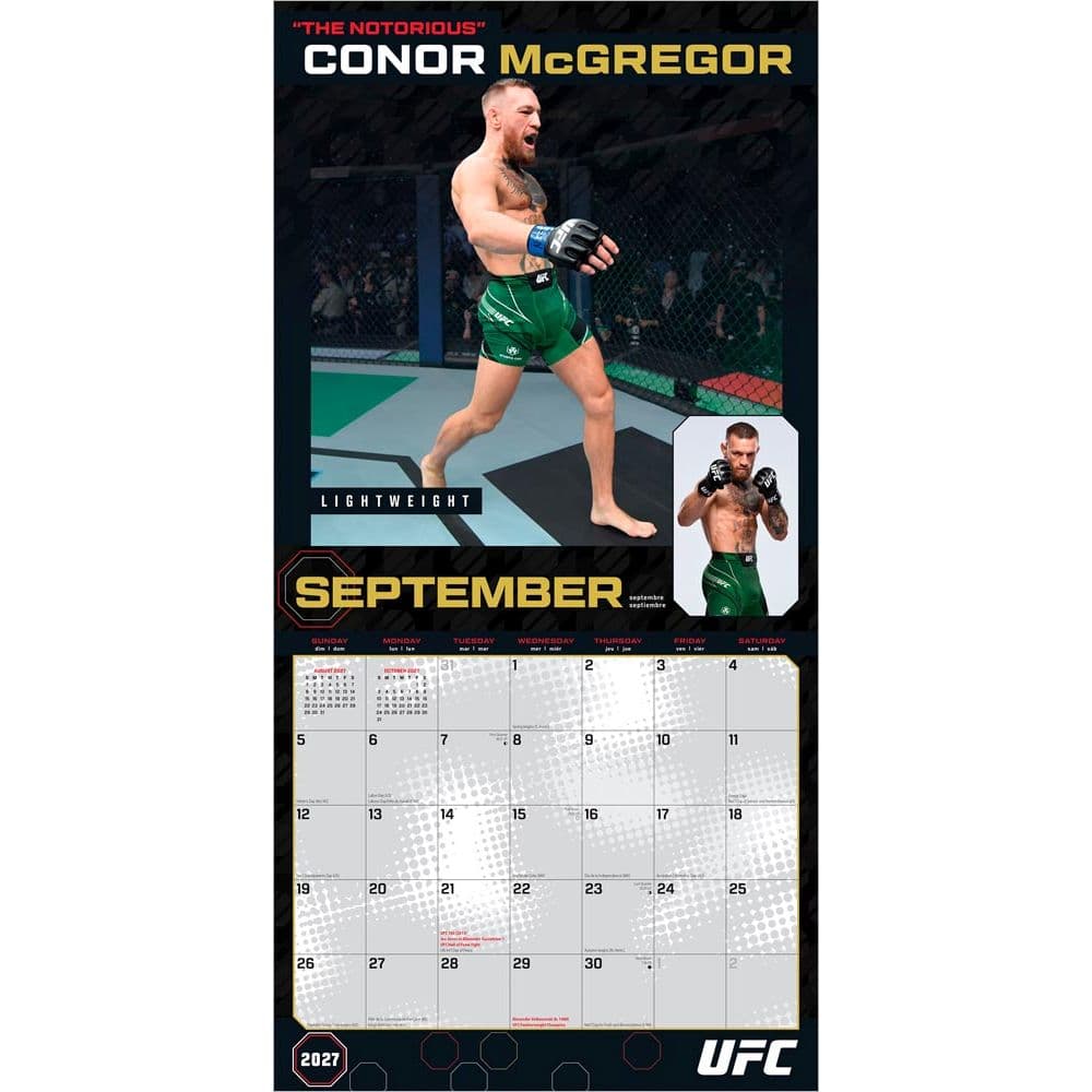 UFC Athletes 2027 Wall Calendar Third Alternate Image