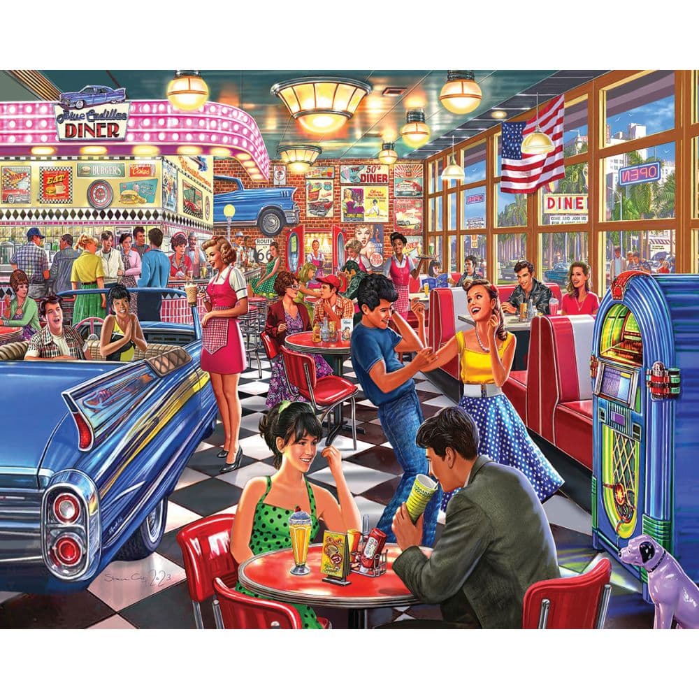 Juke Box Diner 500 Piece Puzzle First Alternate Image