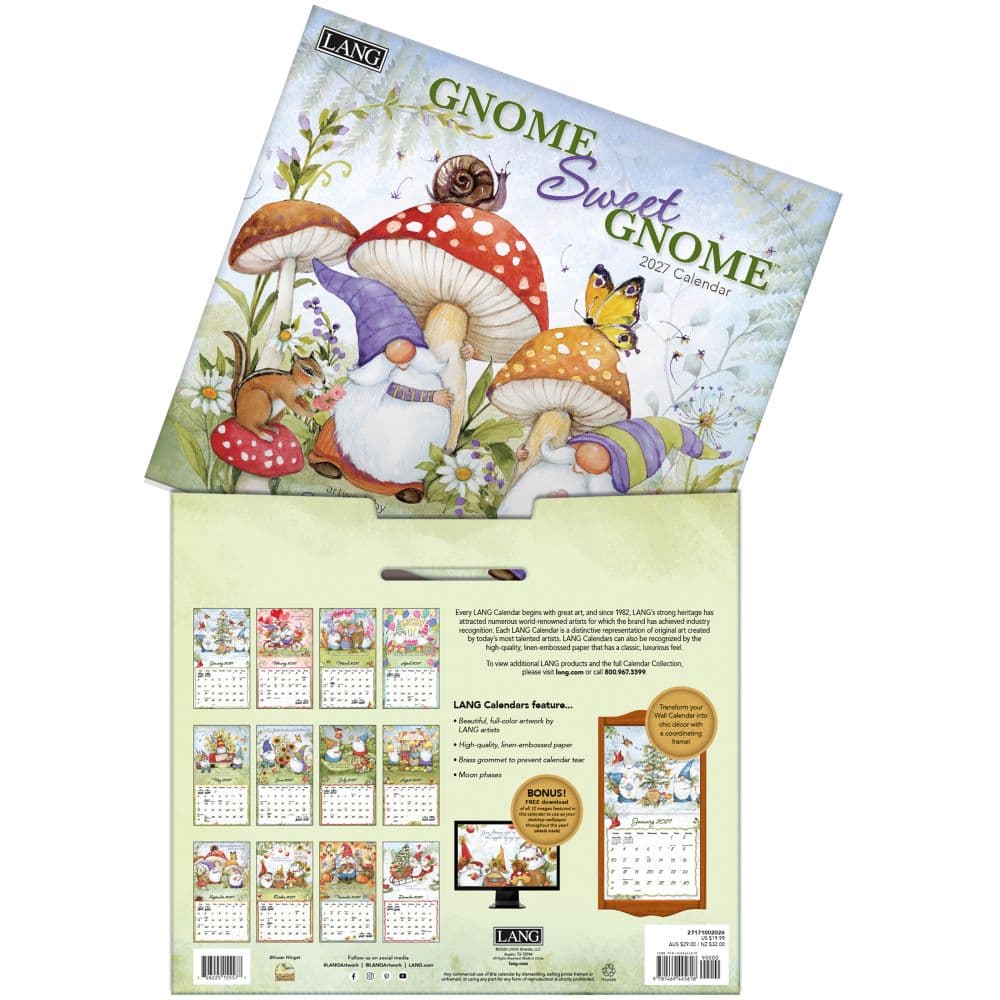 Gnome Sweet Gnome Special Edition 2027 Wall Calendar Third Alternate Image