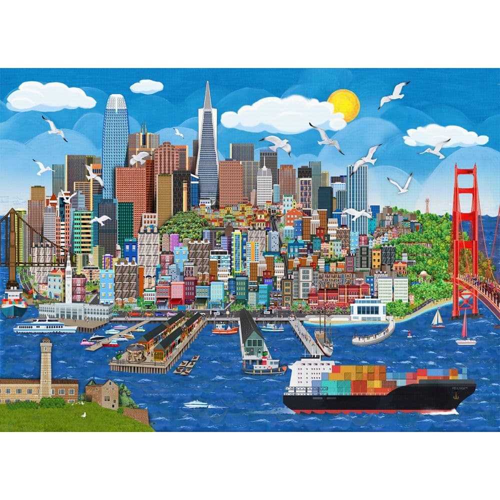 Folk San Francisco 1000pc Puzzle Alternate Image 1