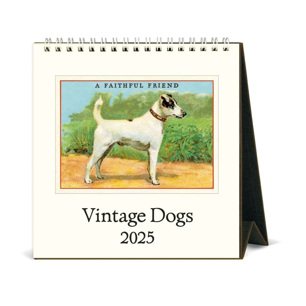 Dogs Vintage 2025 Easel Desk Calendar Main Image