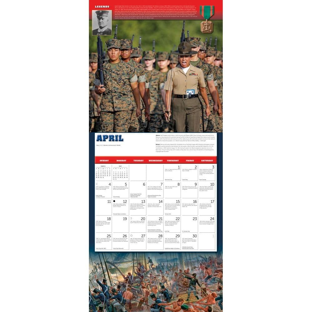 Marine Corps Holiday Schedule 2022 Marines Wall Calendar - Calendars.com