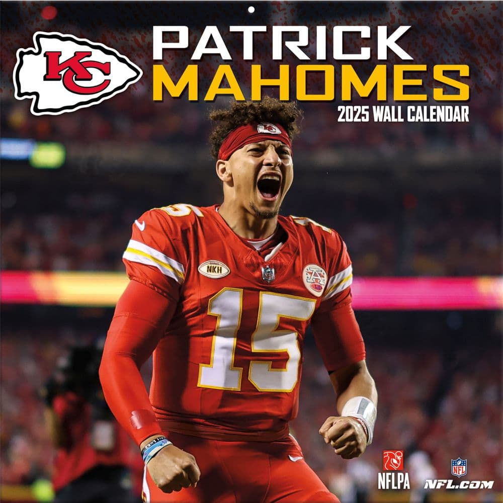 NFL Patrick Mahomes 2025 Wall Calendar