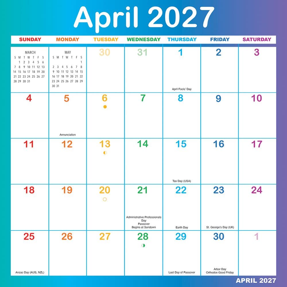 Rainbow Magic Grip 2027 Wall Calendar Second Alternate Image