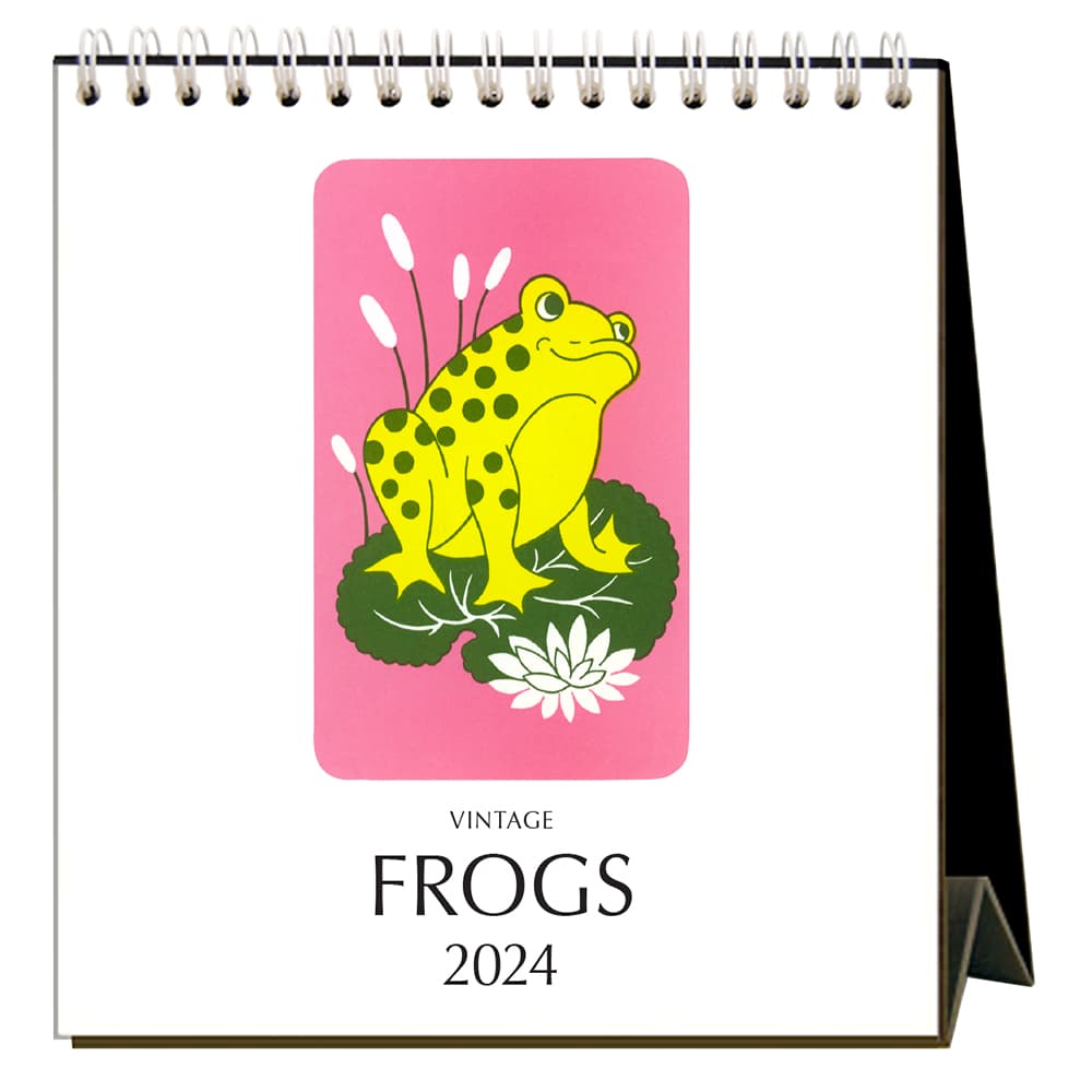 Frogs 2025 Easel Desk Calendar