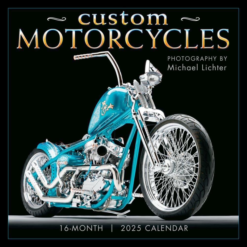 Custom Motorcycles Photography 2025 Wall Calendar - Calendars.com