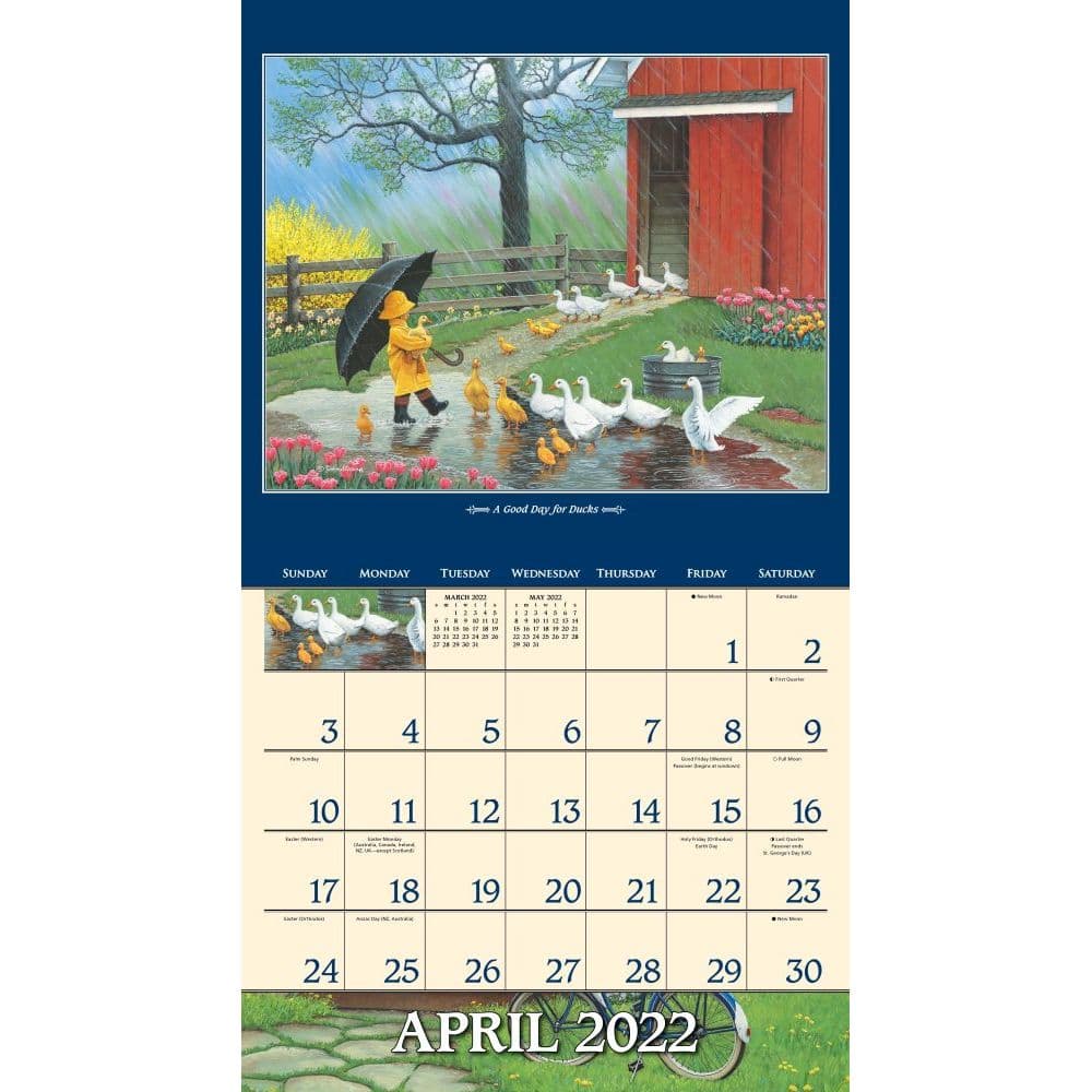 John Sloanes Country Seasons 2022 Deluxe Wall Calendar - Calendars.com