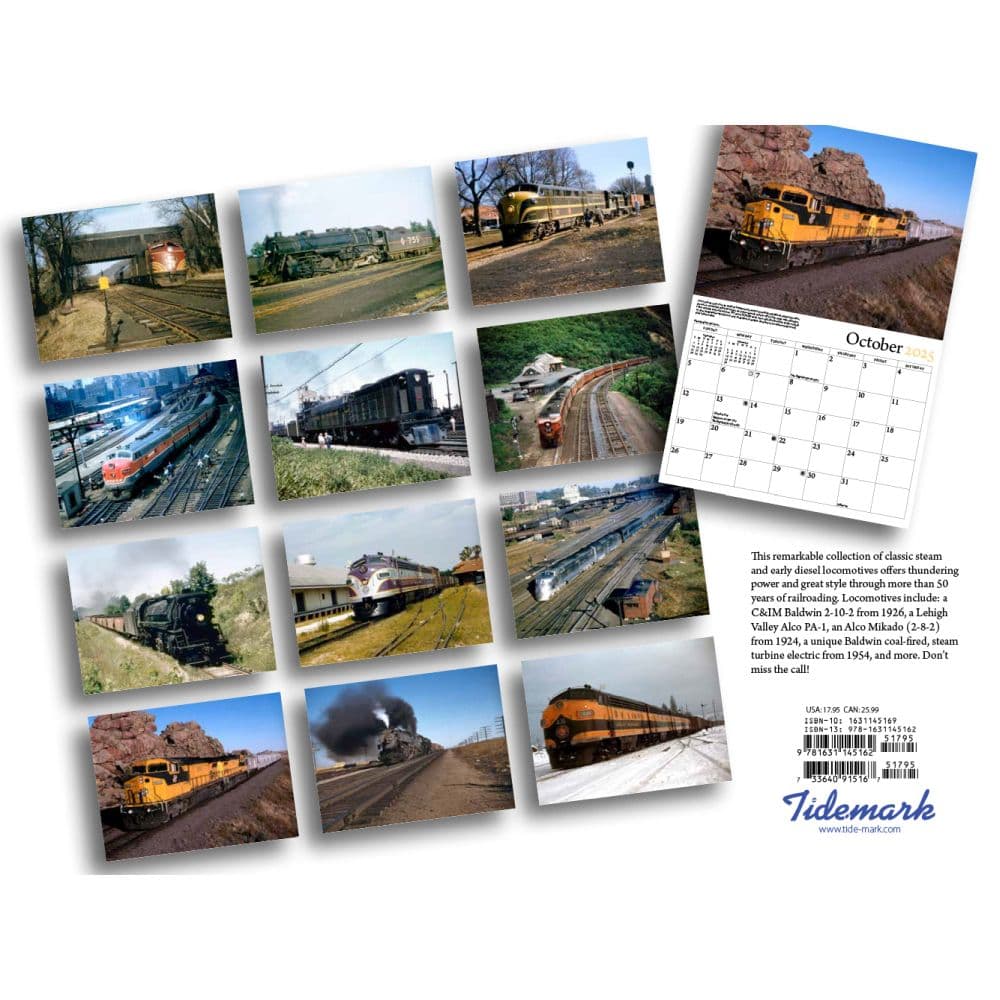 Remarkable Steam Trains 2025 Wall Calendar First Alternate Image width=&quot;1000&quot; height=&quot;1000&quot;