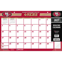 image NFL San Francisco 49Ers Small 2027 Desk Pad Main Product Image