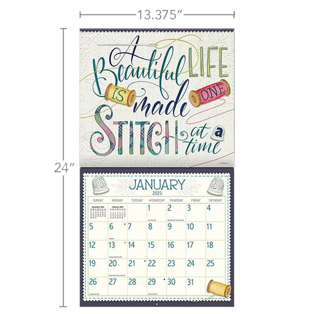 Handmade Happiness by Nicole Tamarin 2025 Wall Calendar