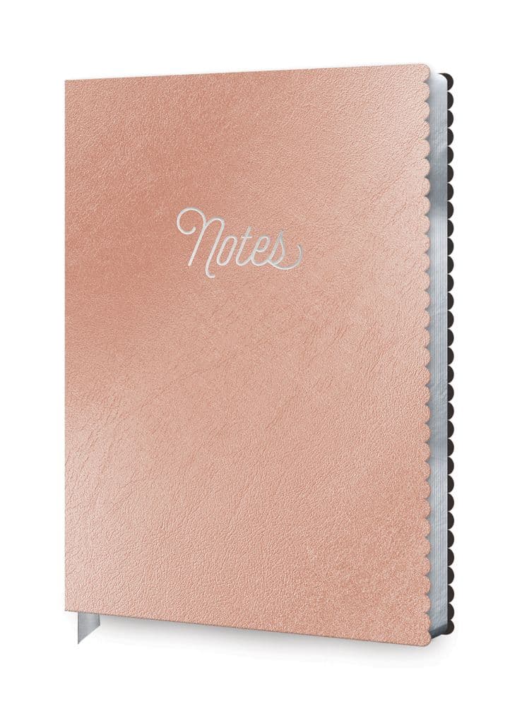 Metallic Blush Lg Scalloped Edge Journal