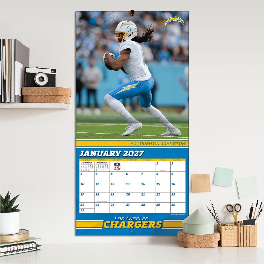 NFL Los Angeles Chargers 2027 Wall Calendar Fifth Alternate Image